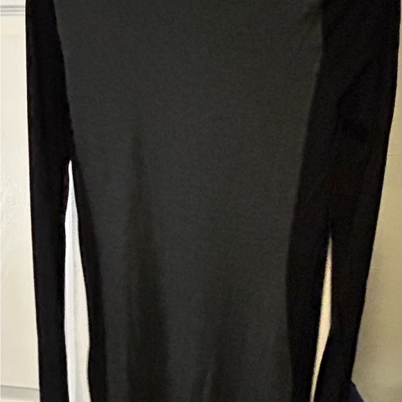 Express Black Ribbed Long Sleeve Bodycon Dress - Picture 3 of 5